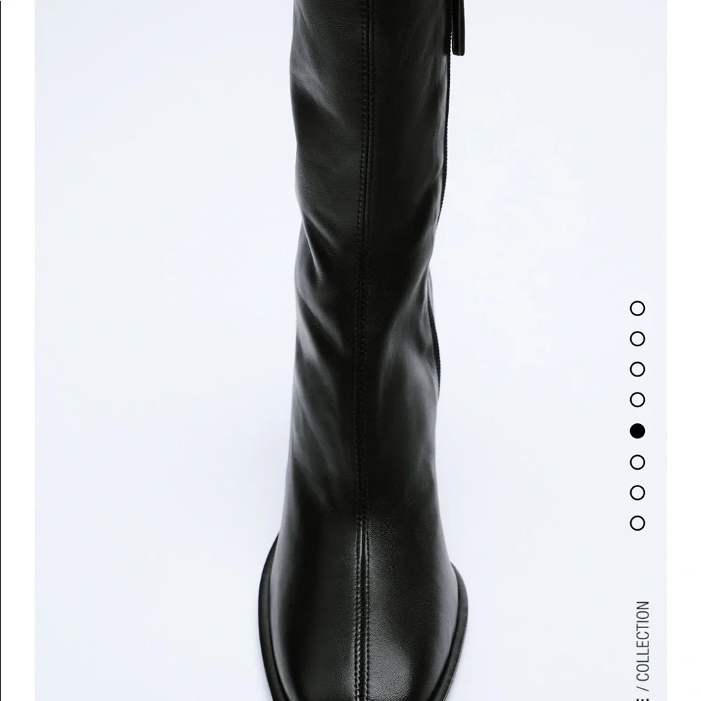Zara cow leather boots bloggers fav - Picture 5 of 9